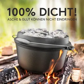 Amandi Dutch Oven 7,4 Liter Gusseisen Schwarz