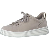 Marco Tozzi Damen Plateau Sneaker mit Schnürsenkeln Bequem, Beige (Dune Comb), 39 EU