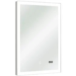 Pelipal S34 LED Badspiegel 50 x 70 cm mit umlaufender Beleuchtung und integrierter Uhr