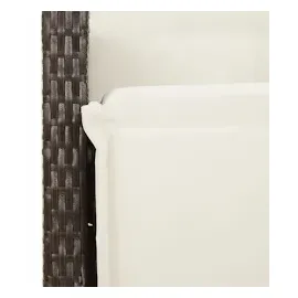 vidaXL Gartensessel mit Fußteil 2 Stk. Verstellbar Braun Poly Rattan