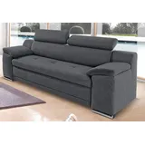 sit&more Couch Kunstleder 3-Sitzer Grau