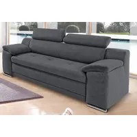 sit&more Couch Kunstleder 3-Sitzer Grau
