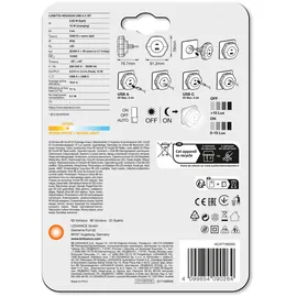 LEDVANCE LUNETTA HEXAGON Steckdosen-Nachtlicht, weiß, 5W, 5lm, warmweißes Licht, USB-A & USB-C Anschluss, LED-Technologie, Ladefunktionalität, lange Lebensdauer, Schutzklasse IP20, 3000K