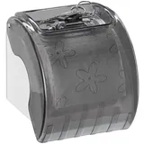 Relaxdays 4 x Toilettenpapierhalter mit Ablage Weiß,Grau