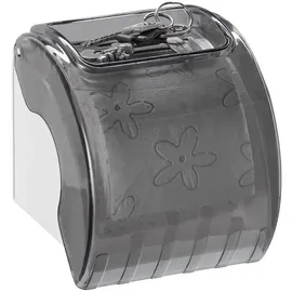 Relaxdays 4 x Toilettenpapierhalter mit Ablage Weiß,Grau