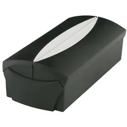 Visitenkartenbox VIP, für 500 Visitenkarten, schwarz-lichtgrau Box+Etui