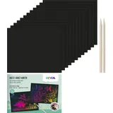 Heyda Kritz-Kratz Karten-Set 185x157 mm Regenbogen 2 St.