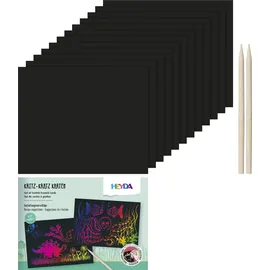 Heyda Kritz-Kratz Karten-Set 185x157 mm Regenbogen 2 St.