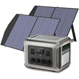 ALLPOWERS 2500W AC Ausgängen (4000W Peak) Powerstation R2500 mit 2x 100W Solarpanels Solargenerator, 1500W Superschnelles Aufladung Tragbare Powerstation für Zuhause, Camping, RV und Notfall