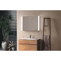 Schneider EASY LED-Lichtspiegelschrank, eine Tür wechselbarer Anschlag, 60x70x14cm, 175.060.01.0201, Ausführung: CH-Norm/Korpus weiss/3000K