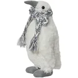 Kaemingk Decoris Dekofigur Pinguin 19 x 12 cm weiß-grau