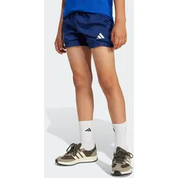 Shorts ADIDAS SPORTSWEAR "J SL CHELSEA SH", Kinder, Gr. 140, N-Gr, blau (dunkelblau, weiß), Obermaterial: 100% Polyester, sportlich, Hosen
