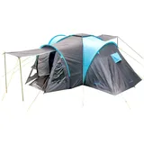 Skandika Kuppelzelt Hammerfest 4 Plus | Camping Zelt 4 Personen 2 m Stehhöhe, BLAU|dunkelblau|dunkelblau 4 PERSONEN
