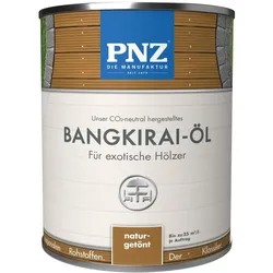 PNZ Bangkirai Öl - für Außen | Nachhaltig hergestellt mit regionalen Rohstoffen | Made in Germany | passend für Holzdeck, Holz-Terrasse, GartenMöbel, Gartenhaus, Zaun - Bangkirai Naturgetönt / 30L