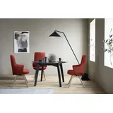 Polsterstuhl STRESSLESS "Laurel", rot (rot dinamica, eiche gekalkt), B:58cm H:105cm T:60cm, Microfaser DINAMICA (88% Polyester, 12% Polyurethan), Stühle, Polsterstuhl, High Back mit Armlehne, Größe L, mit schräggestellten Beinen in Eiche