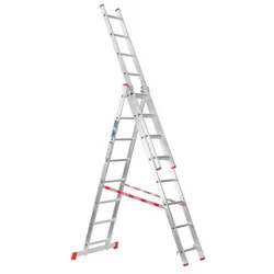 Dreiteilige Mehrzweck-Aluleiter HOBBY, 3x8 Sprossen, 4,52 m
