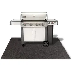 KARAT Grillschutzmatte BBQ-Matte "Dalton" - schwer entflammbar - Bodenmatte für den Grill // 100 x 350 cm