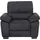 Calia Italia Sessel Gaia Luxus-Microfaser Ginevra 100 x 92 x 94 cm schwarz