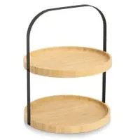 Zeller Present Etagere, Bambus/Metall, schwarz FSC® 100