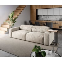 DeLife Big-Sofa Sirpio, L Cord Beige 260x110 cm beige|weiß 256 cm x 70 cm x 105 cm