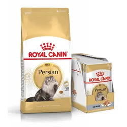 ROYAL CANIN Persian Adult Trockenfutter für Perser-Katzen + nass für Perser-Katzen 12 x 85g
