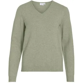 VILA VIRIL V-Neck L/S Knit TOP Grün S