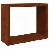 vidaXL Kaminholzregal Wetterfester Stahl 100 x 40 x 80 cm Braun
