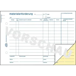 Avery Zweckform Formularbuch Materialanforderungen A5 quer VE=2x50 Blatt