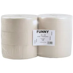 VEPATIM 6x Jumbo Toilettenpapier Jumborollen 2-lagig Recyclingpapier