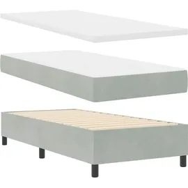 vidaXL Boxspringbett 100 x 200 cm Hellgrau