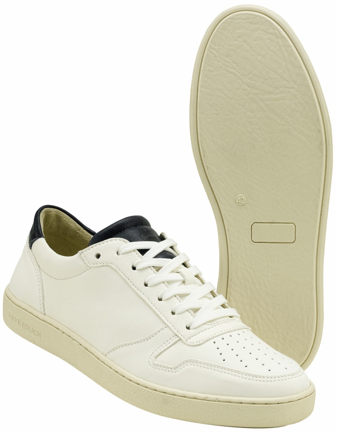 Mey & Edlich Herren Sneakerschuh Weiss einfarbig - 45