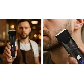 krumad Haarschneidemaschine – Professioneller Haarschneider mit LCD-Display, 4 Geschwindigkeiten Keramikklinge, & USB-Ladung – Leise, Präzise, Wiederaufladbar