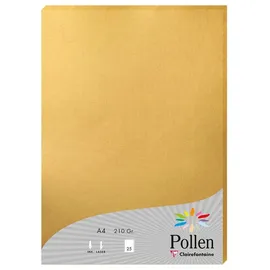 Clairefontaine Briefumschlag 10x Packung mit 25 Blatt A4 210x297 210g/m2 - Gold 24390C, Karten und Umschläge pollen