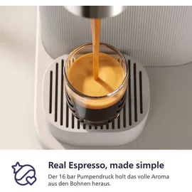 Philips Baristina Espressomaschine BAR320/00 mit Bean Swap Naturweiß / Weiß
