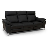 Wohnzimmer Sofa mit Relaxfunktion Schwarz