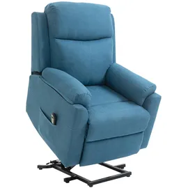 Homcom Fernsehsessel Blau Kunststoff, 89x102x83 cm Wohnzimmer, Sessel, Fernsehsessel