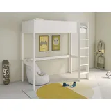 OTTO home Hochbett TIPO 90 x 200 cm Kiefer massiv lackiert weiß