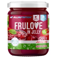 ALLNUTRITION Zuckerfreie Marmelade - Frulove In Jelly Cherry & Apple - Low Carb Früchte in Gelee - 80% Fruchtgelee Kalorienarmer Aufstrich - Zuckerfreie Marmelade - Veganerfreundlich - 500g