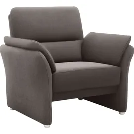 DOMO collection Sessel Pina Mikrofaser 99 x 95 x 88 cm Grau