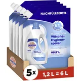 Sagrotan Wäsche-Hygienespüler Himmelsfrische Nachfüller 5 x 1,2 l
