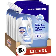 Sagrotan Wäsche-Hygienespüler Himmelsfrische Nachfüller 5 x 1,2 l