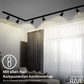 Briloner Rail Einspeisung Mitte Zubehör 20 cm Schwarz