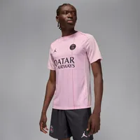 Nike Paris Saint-Germain Academy Pro Dri-FIT kurzarm Aufwärmshirt 4th Herren 663 - pink foam/particle grey/off noir L