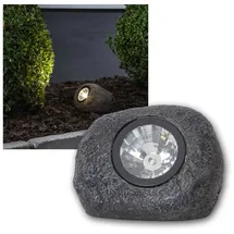 STAR Solarleuchte Polystone B 11cm H grau 1 LED warmwhite