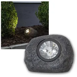 STAR Solarleuchte Polystone B 11cm H grau 1 LED warmwhite
