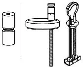 Pressalit Universalscharnier DE9999 Edelstahl, für WC-Sitz Connexion, Kombi, Montage von oben
