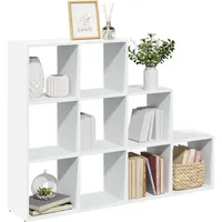 vidaXL Raumteiler-Bücherregal 137,5 x 29 x 103,5 cm Weiß