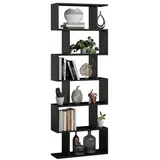 matkam Bücheregal MAX Standregal 76,4 x 28 x 210 cm Schwarz