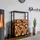 deluke Kaminholzregal Metall 25 x 80 x 150 cm Schwarz