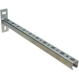 Kolor Schienenkonsole Wandträger Wandausleger Wandkonsole 150-500 mm Auslegerkonsole Schwerlastträger Regalträger aus verzinkter Stahl , Wandmontage , Träger , Schiene , korrosionsbeständig (400 mm)